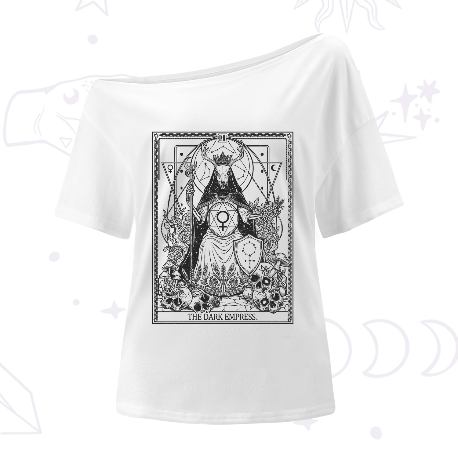 Purplehecate The Dark Empress One Shoulder T-Shirt