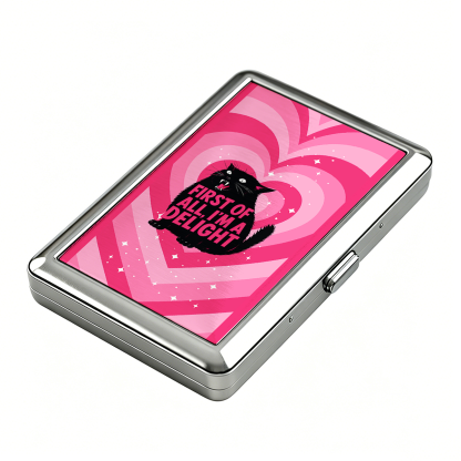 Purplehecate First Of All I'm A Delight Cat Cigarette Case