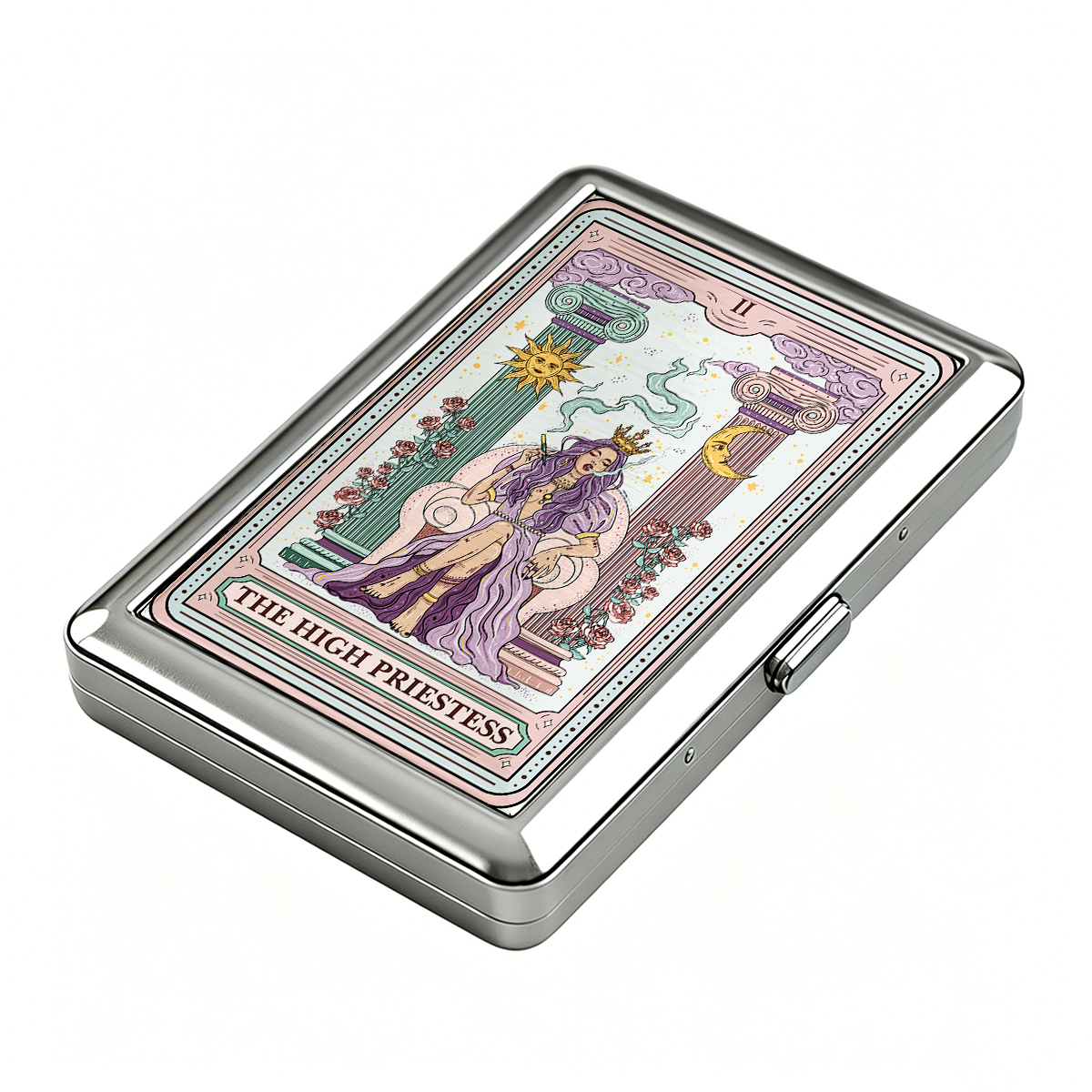 Purplehecate The High Priestess Tarot Card Cigarette Case