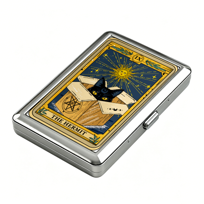 Purplehecate The Hermit Cat Tarot Card Cigarette Case