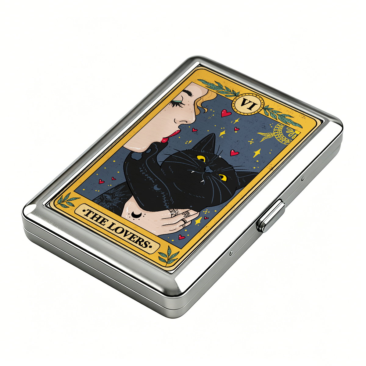 Purplehecate The Lovers Cat Tarot Cigarette Case