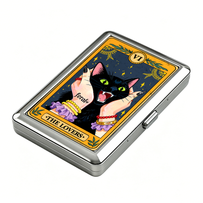 Purplehecate The Lovers Tarot Feral Cat Cigarette Case
