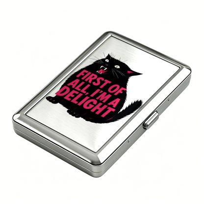 Purplehecate First Of All I'm A Delight Cat Cigarette Case
