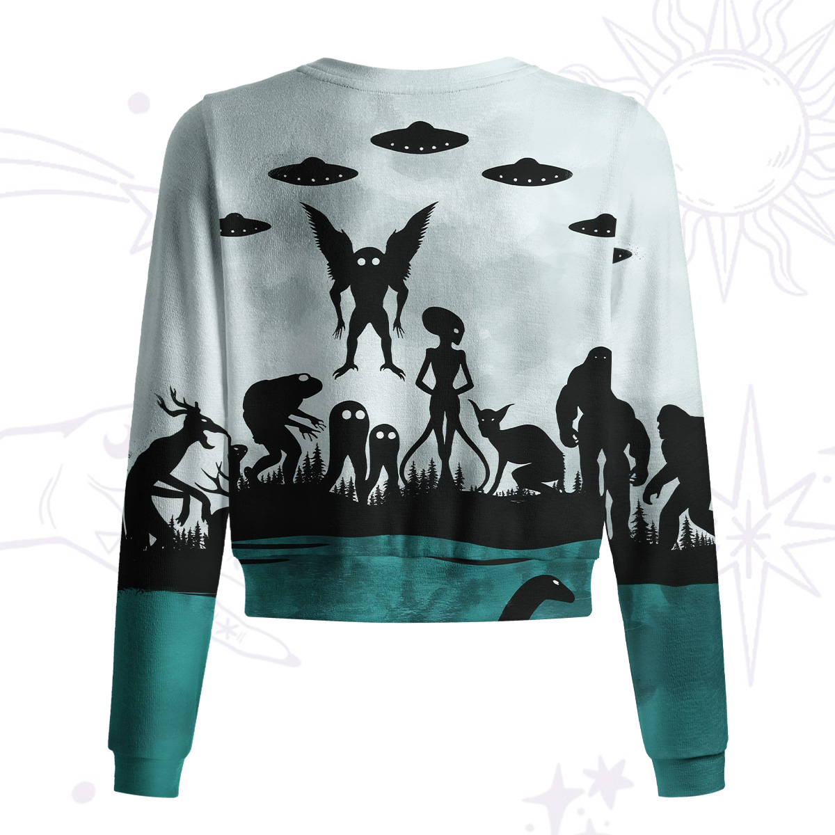 Purplehecate Alien Lake Monster Encounter Knit Cardigan