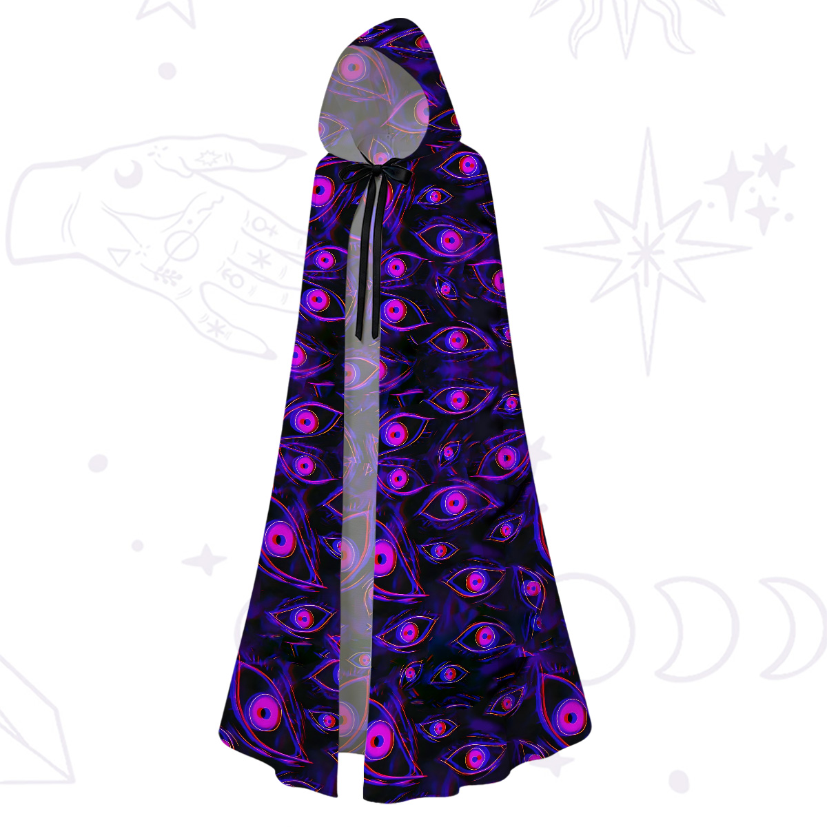 Purplehecate Glitch Vision Hooded Cloak