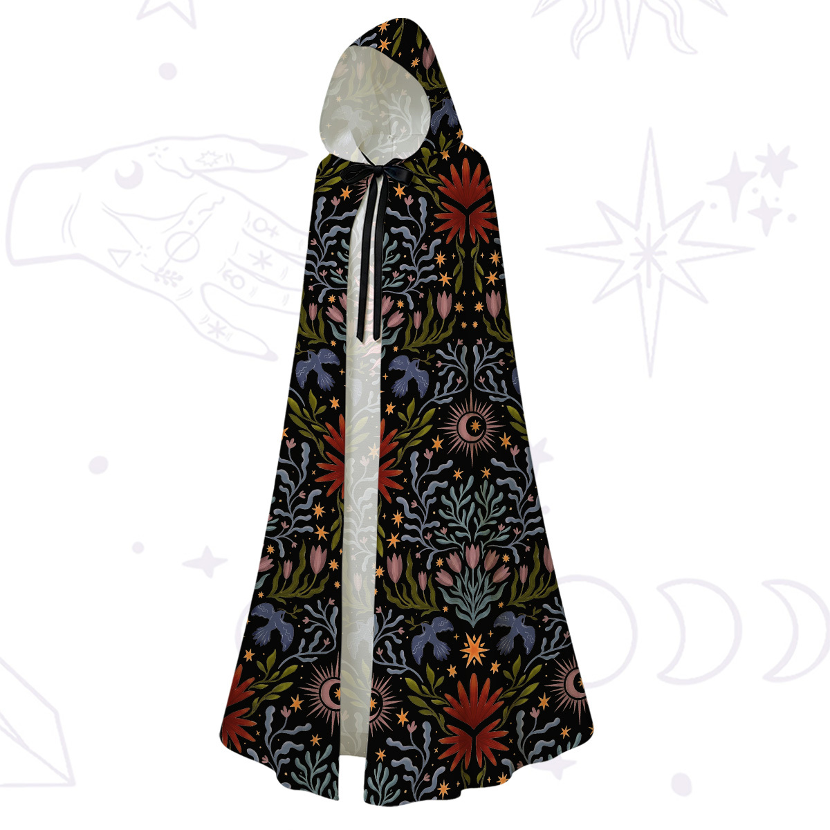 Purplehecate Sacred Flame Heart Hooded Cloak