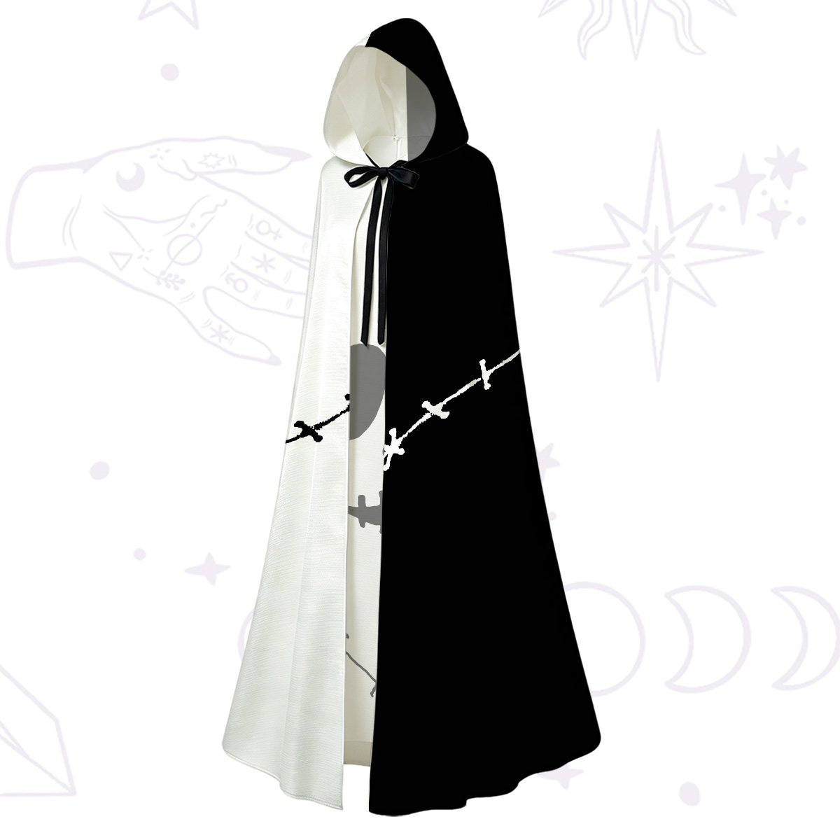 Purplehecate Grim Skeleton King Hooded Cloak