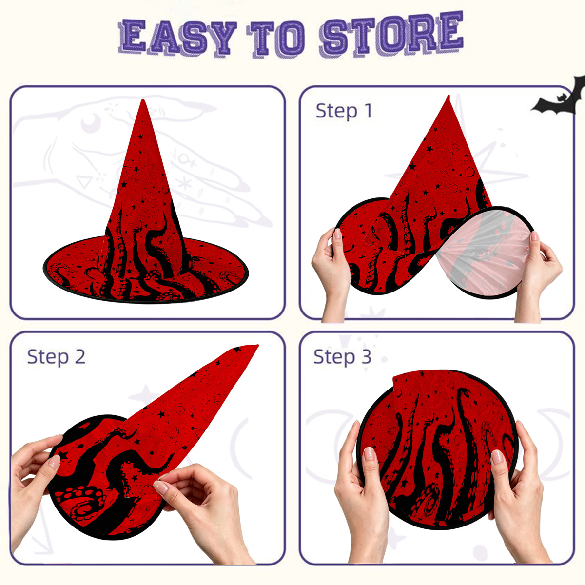 Purplehecate Tentacles of the Deep Witch Hat