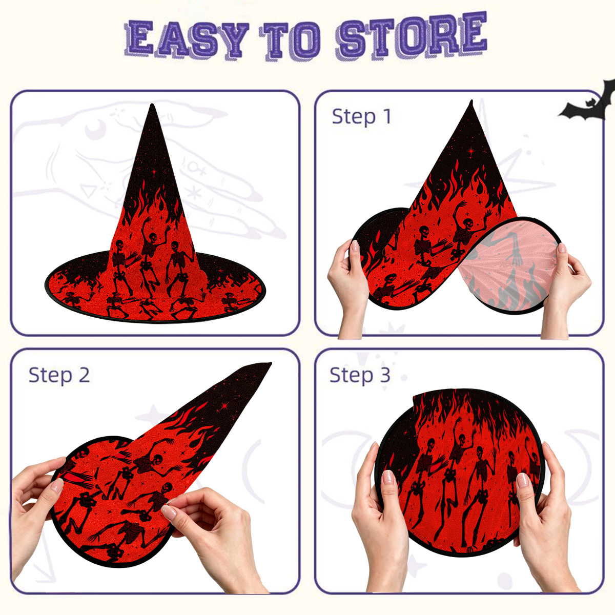 [Copy]Purplehecate Moon Moth Witchery Witch Hat