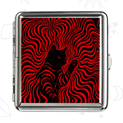 Purplehecate Psychedelic Cat Cigarette Case