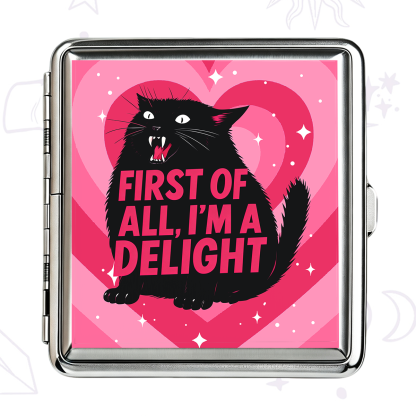 Purplehecate First Of All I'm A Delight Cat Cigarette Case
