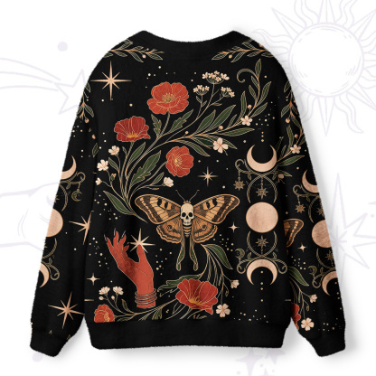 Purplehecate Death Moth Rebirț Ugly Cardigan Sweaters