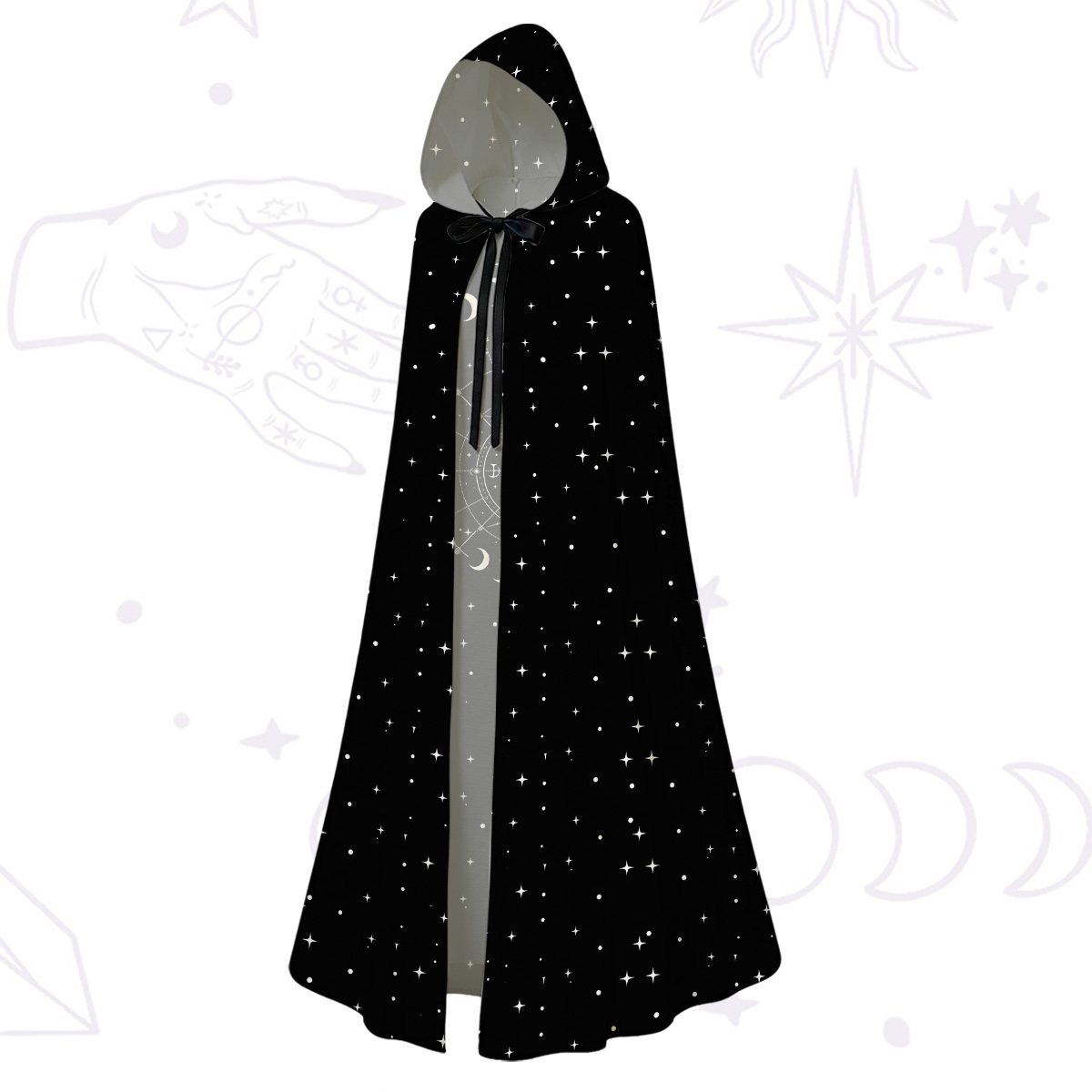 Purplehecate Coven of the Skull Moon Hooded Cloak