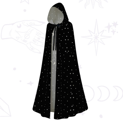 Purplehecate Coven of the Skull Moon Hooded Cloak