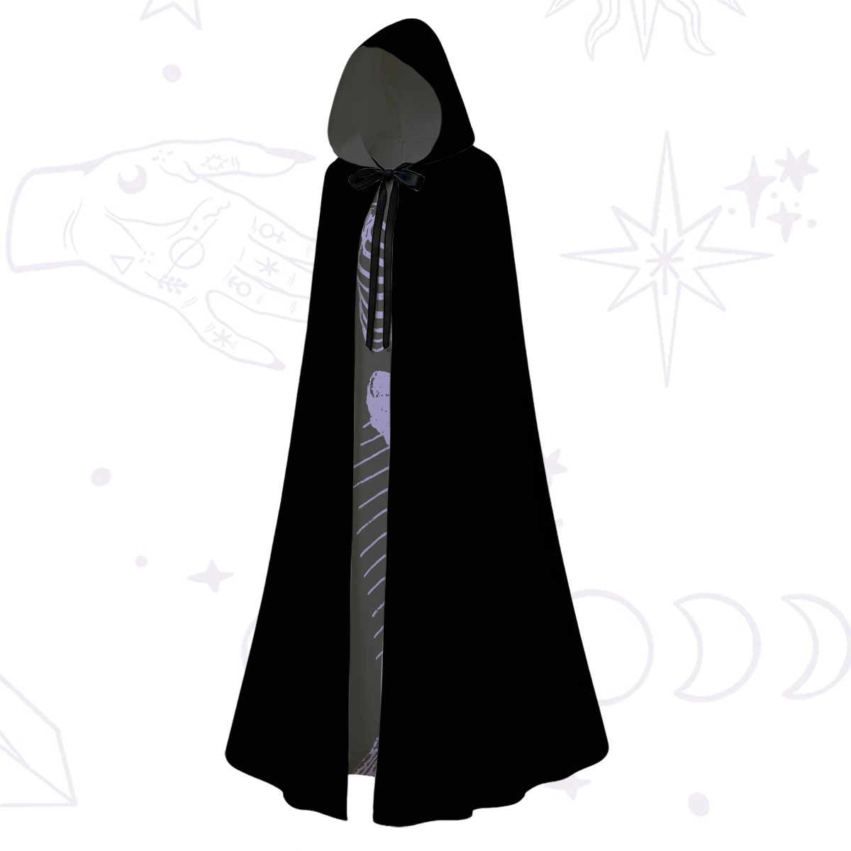 Purplehecate Mystic Mermaid Skeleton Hooded Cloak