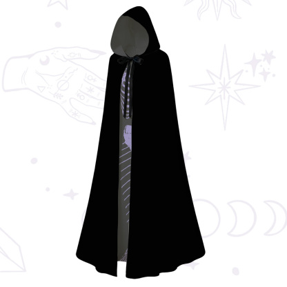 Purplehecate Mystic Mermaid Skeleton Hooded Cloak