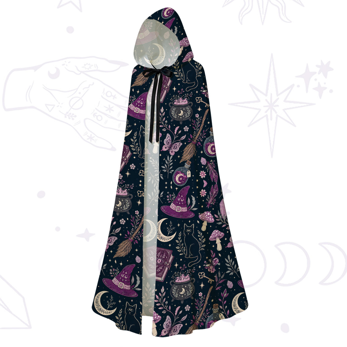 Purplehecate Witchcraft Spellbook Hooded Cloak
