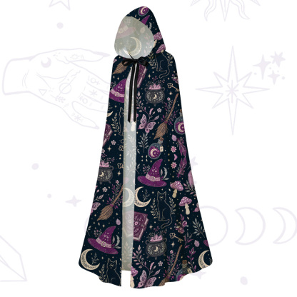 Purplehecate Witchcraft Spellbook Hooded Cloak