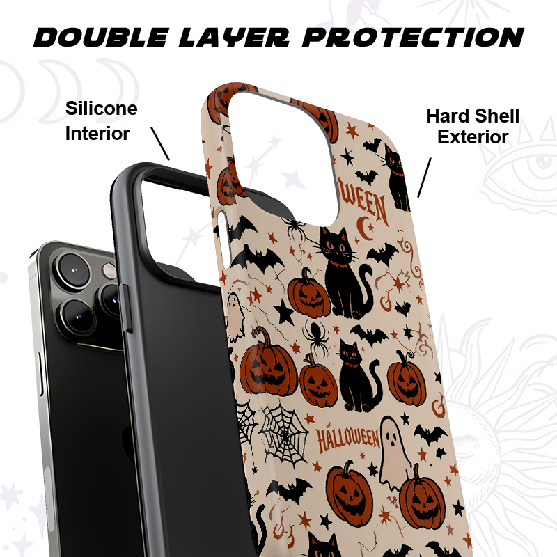 Purplehecate Halloween Ghost Black Cat Phone Case