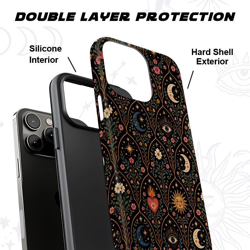 Purplehecate Mystic Sun Moon Hearts Phone Case