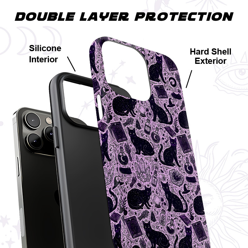 Purplehecate Midnight Black Cat Witch Potion Phone Case