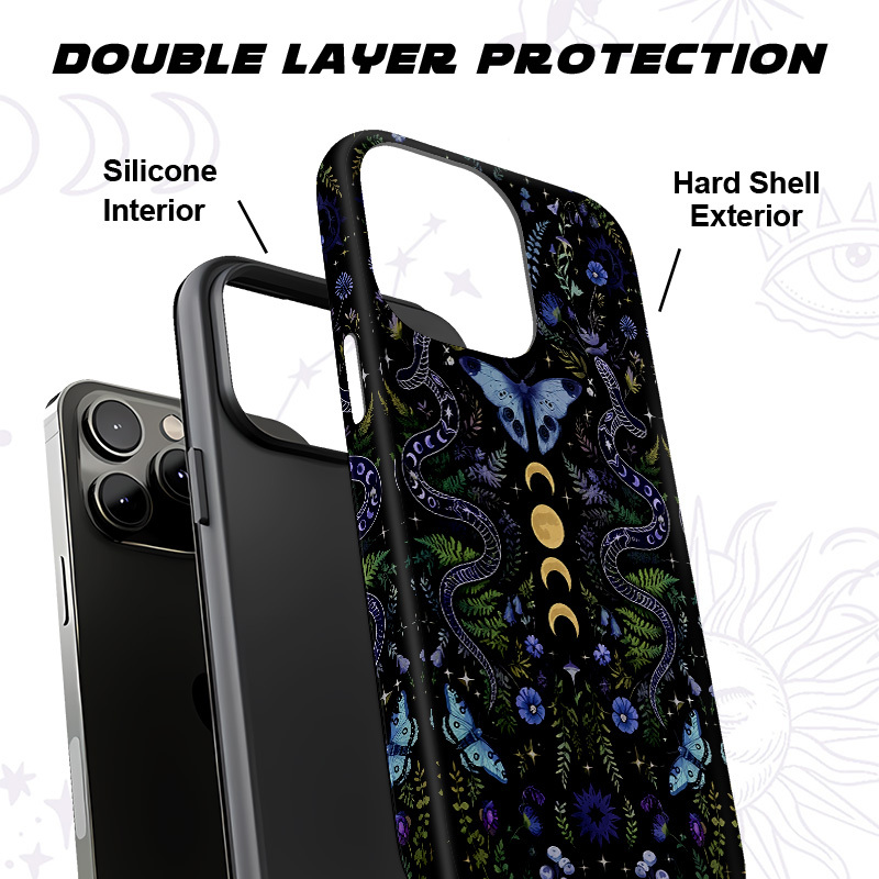 Purplehecate Moon Moth Witchery Phone Case
