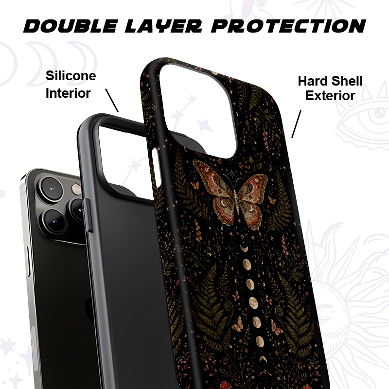 Purplehecate Moon Moth in the Enchanted Forest Phone Case