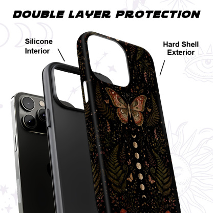 Purplehecate Moon Moth in the Enchanted Forest Phone Case