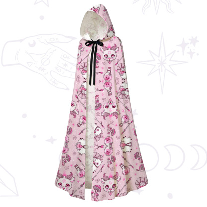 Purplehecate Pastel Occult Goat Hooded Cloak