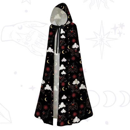 Purplehecate Cryptid Mothman Hooded Cloak