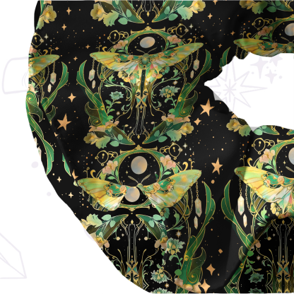 Purplehecate Moon Moth Rave Double Layer Scrunchie