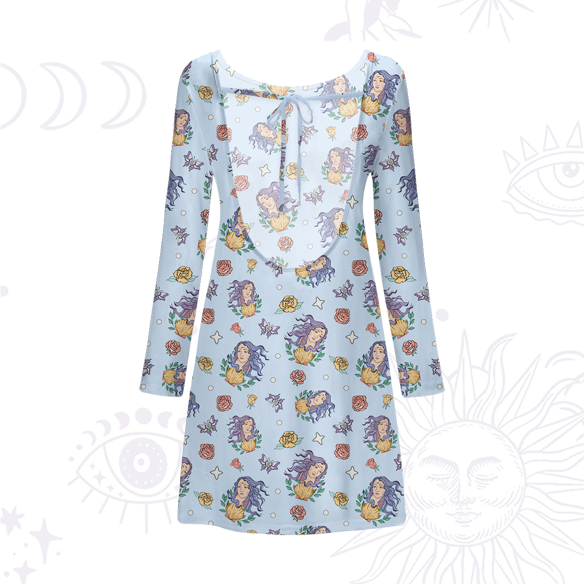 Purplehecate Virgo Spirit Zodiac Beachwear Cover-Up Dress