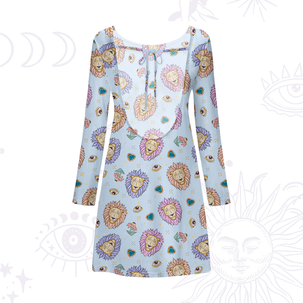 Purplehecate Leo Spirit Zodiac Beachwear Cover-Up Dress