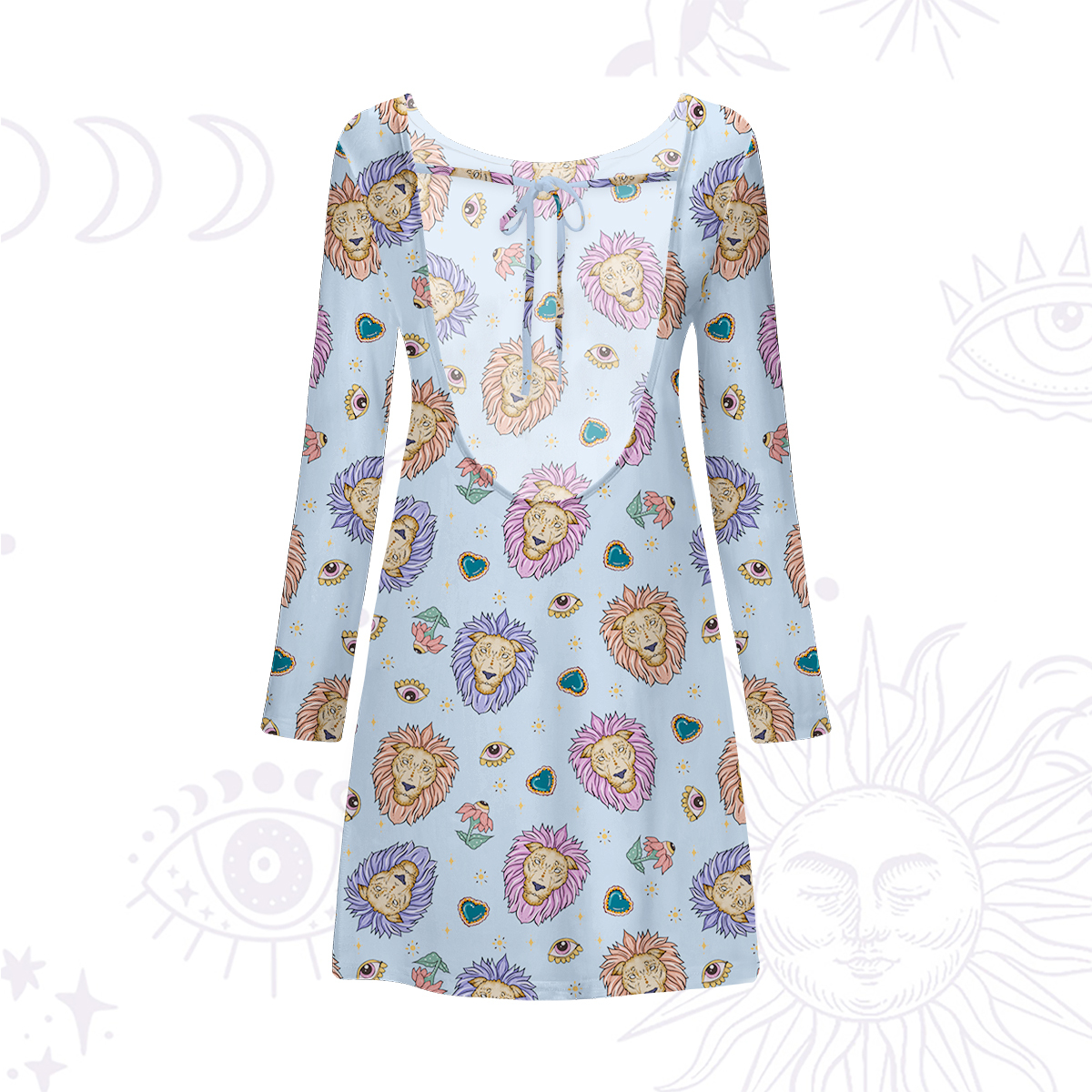 Purplehecate Leo Spirit Zodiac Beachwear Cover-Up Dress