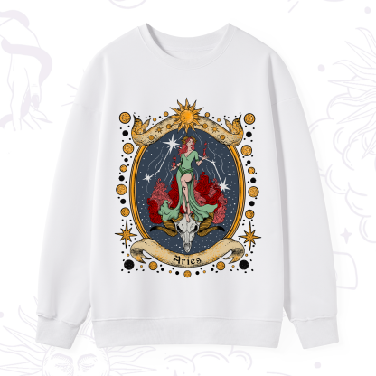 Purplehecate Celestial Aries Zodiac Sweatshirt