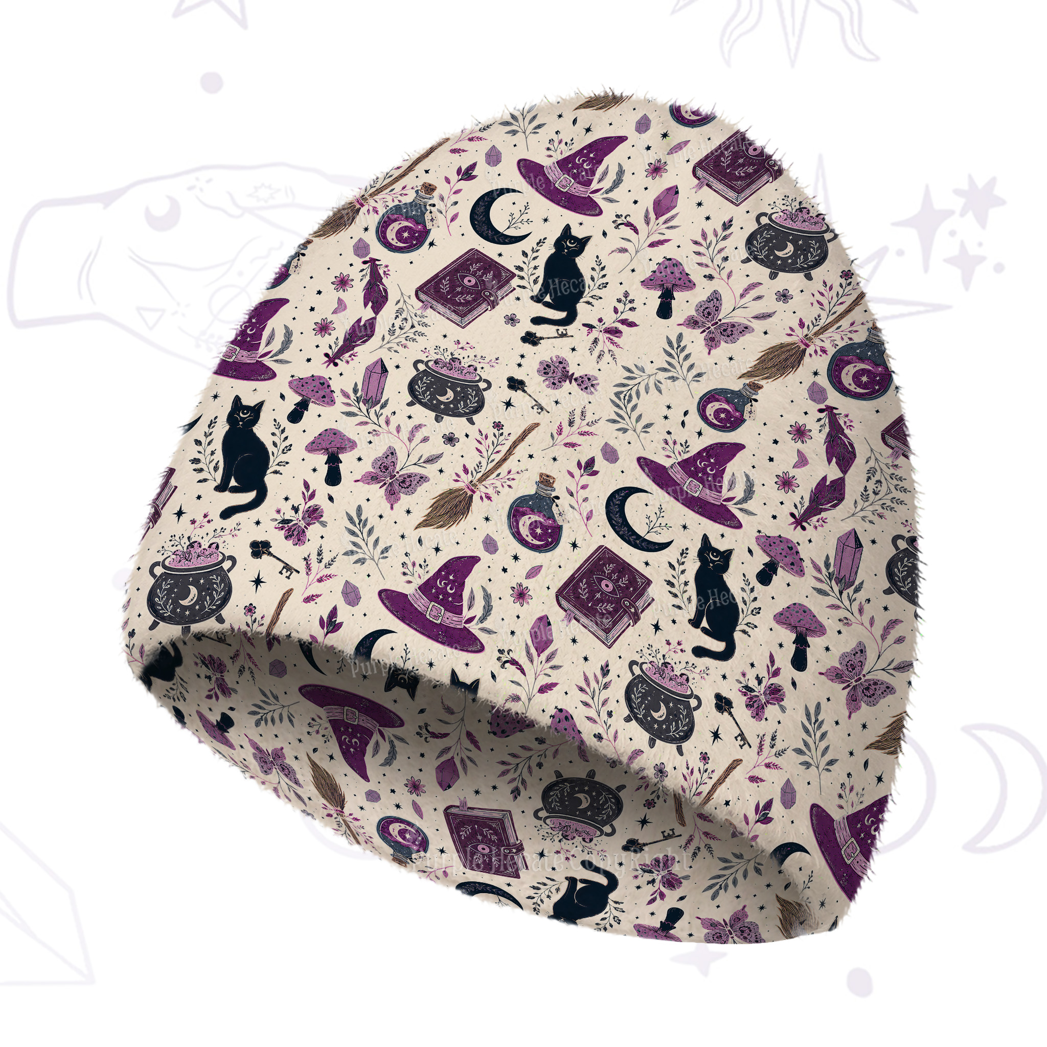 [Copy]Purplehecate Cryptid Mothman Fuzzy Knit Beanie