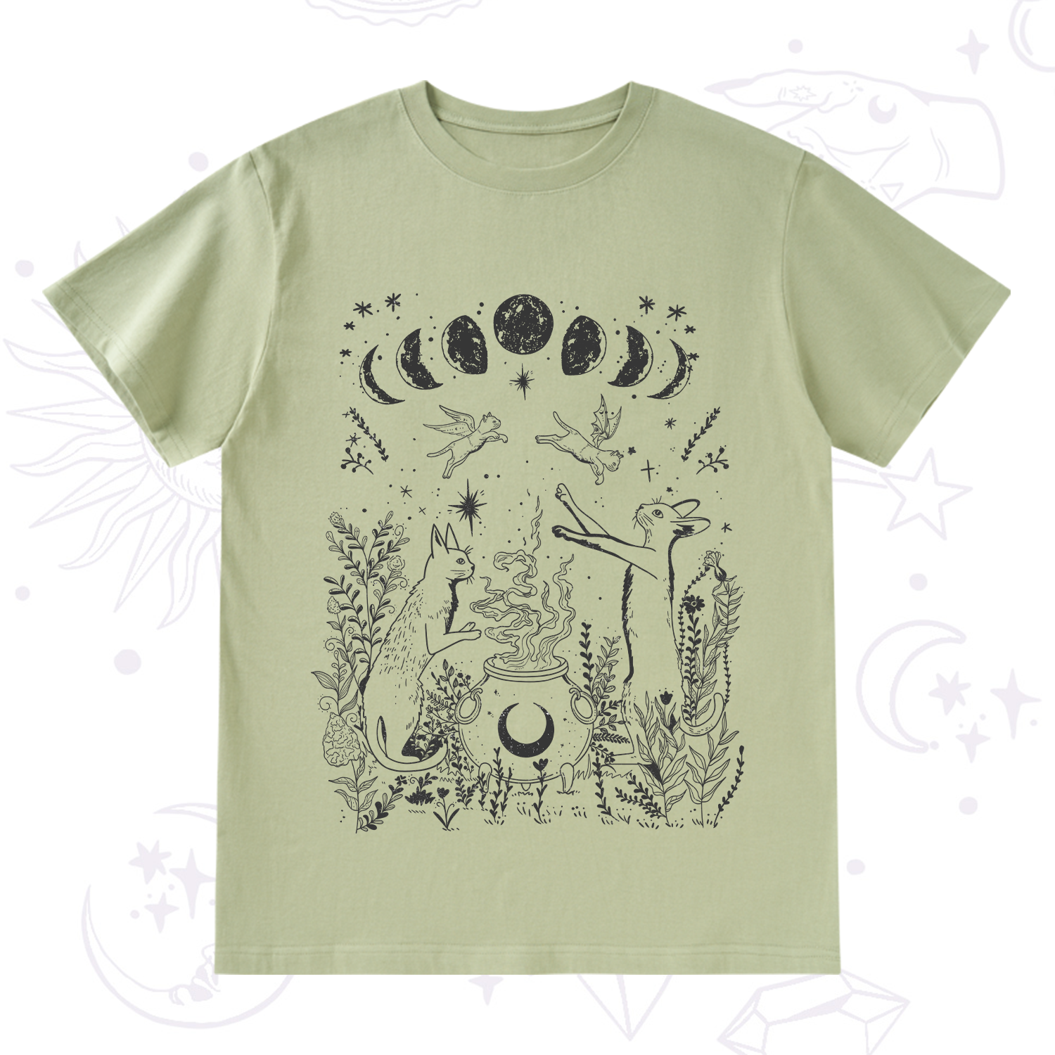 Purplehecate Celestial Cat T-Shirt