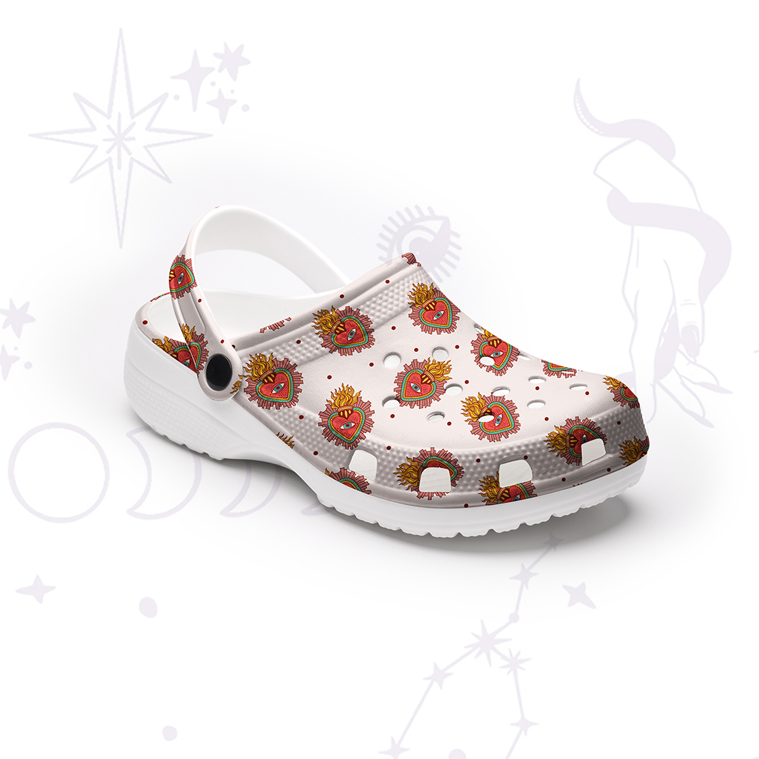 Purplehecate Sacred Heart Rubber Clogs