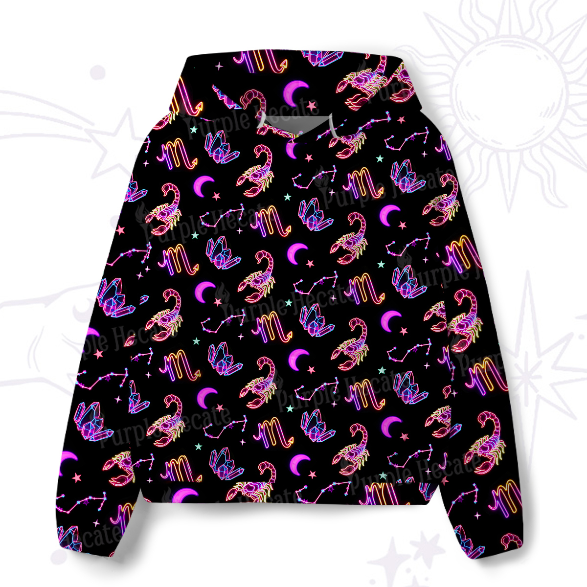 Purplehecate Scorpio Spirit Zodiac All-Over Print Hoodie