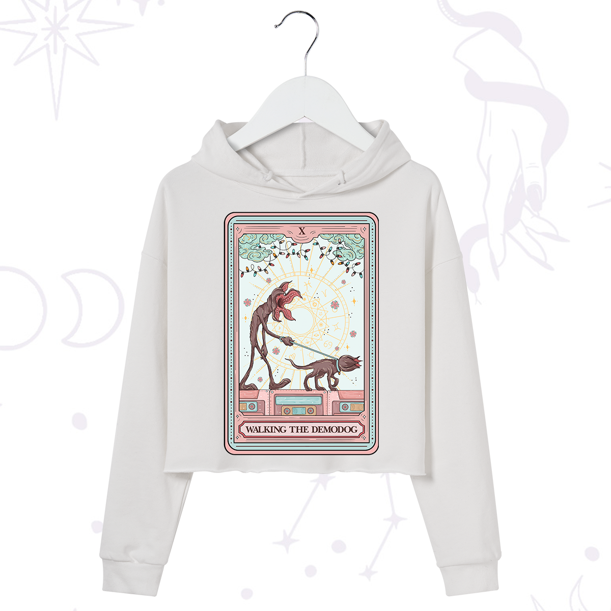 Purplehecate The Walker of Shadows Tarot Crop Hoodie
