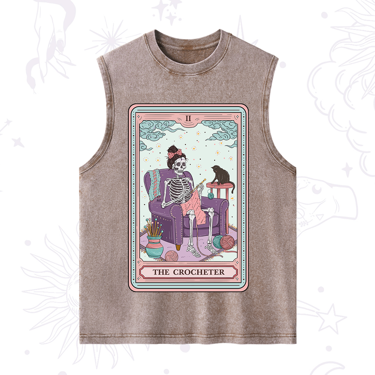 Purplehecate The Crocheter Tarot Washed Tank