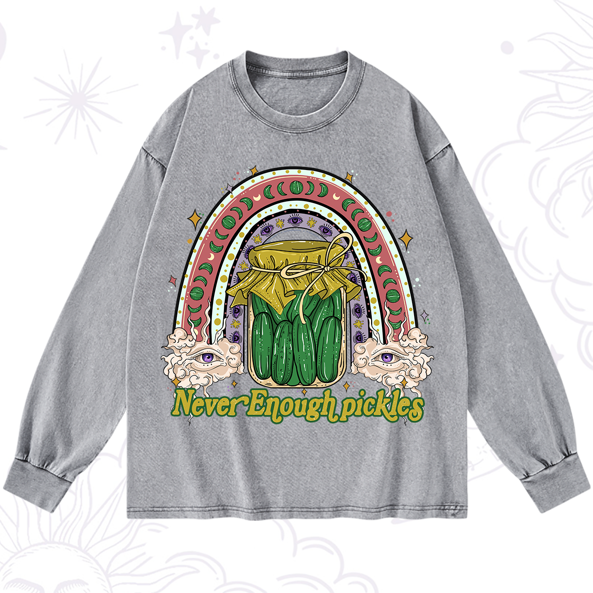 Purplehecate Never Enough Pickles Washed Long Sleeve Shirt