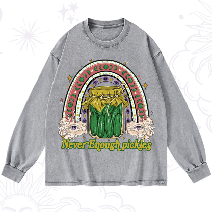 Purplehecate Never Enough Pickles Washed Long Sleeve Shirt