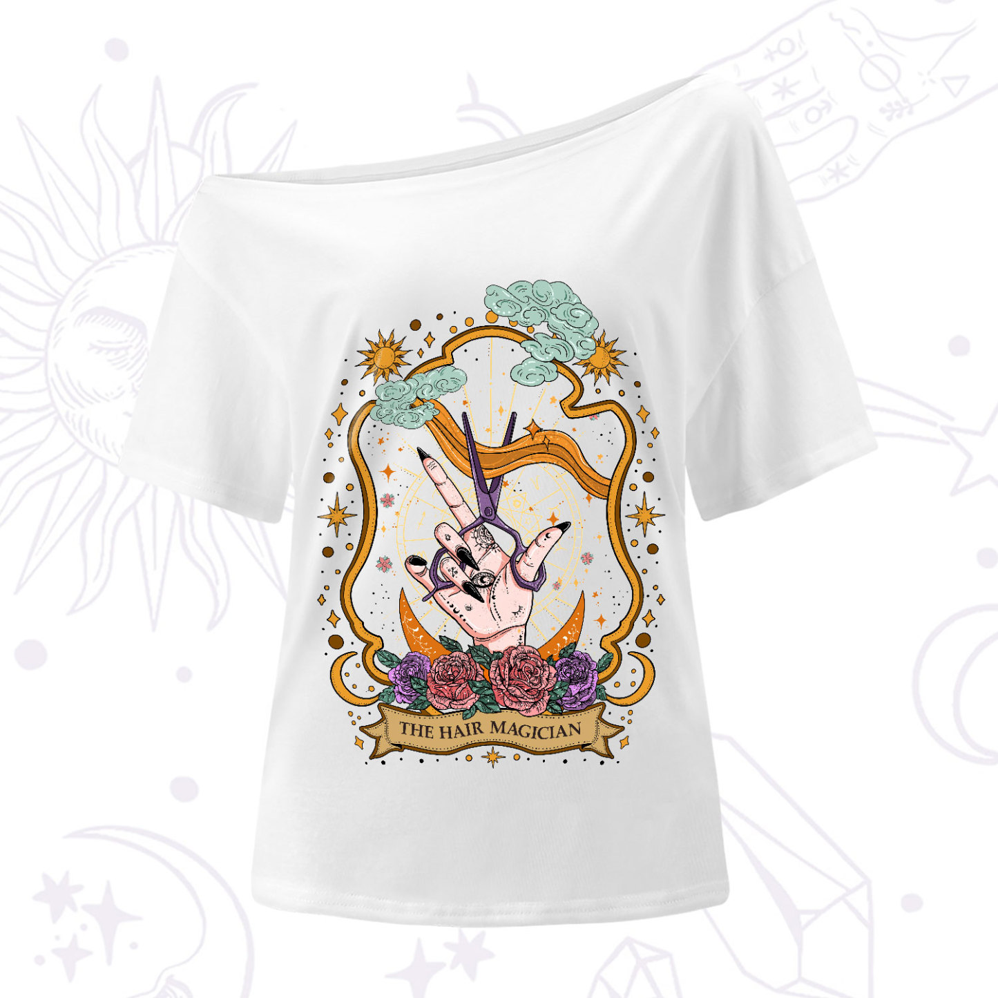 Purplehecate The Hair Magician One-Shoulder T-Shirt
