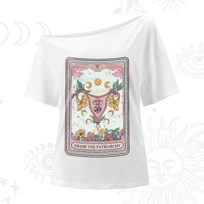 Purplehecate The Smash the Patriarchy Tarot One-Shoulder T-Shirt