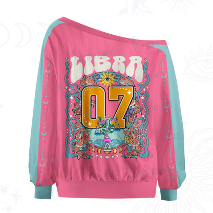 Purplehecate Libra Spirit Zodiac Off The Shoulder Graphic Jersey