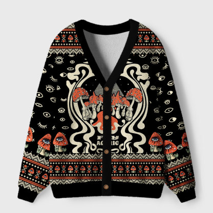 Purplehecate Fly Agaric Mushroom Ugly Cardigan Sweaters