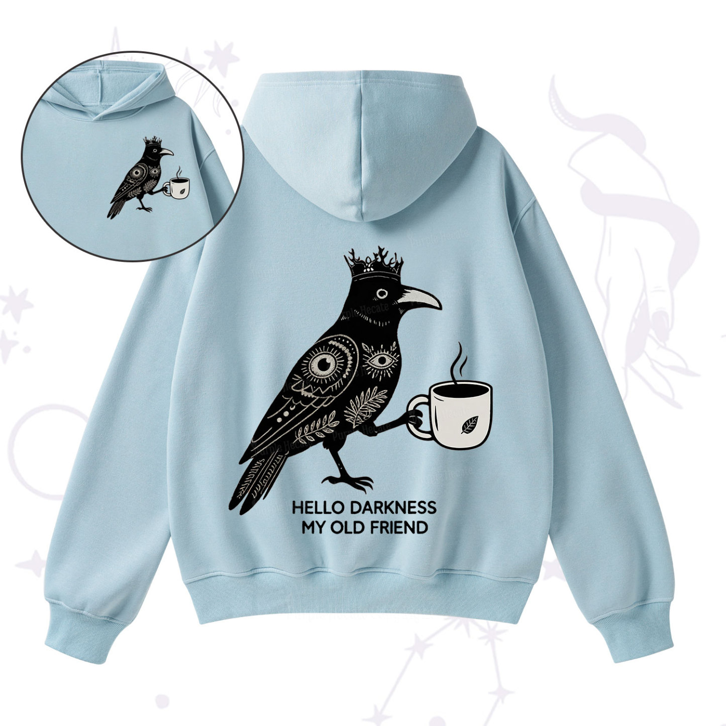 Purplehecate Hello Darkness My Old Friend Fleece Hoodie Suit