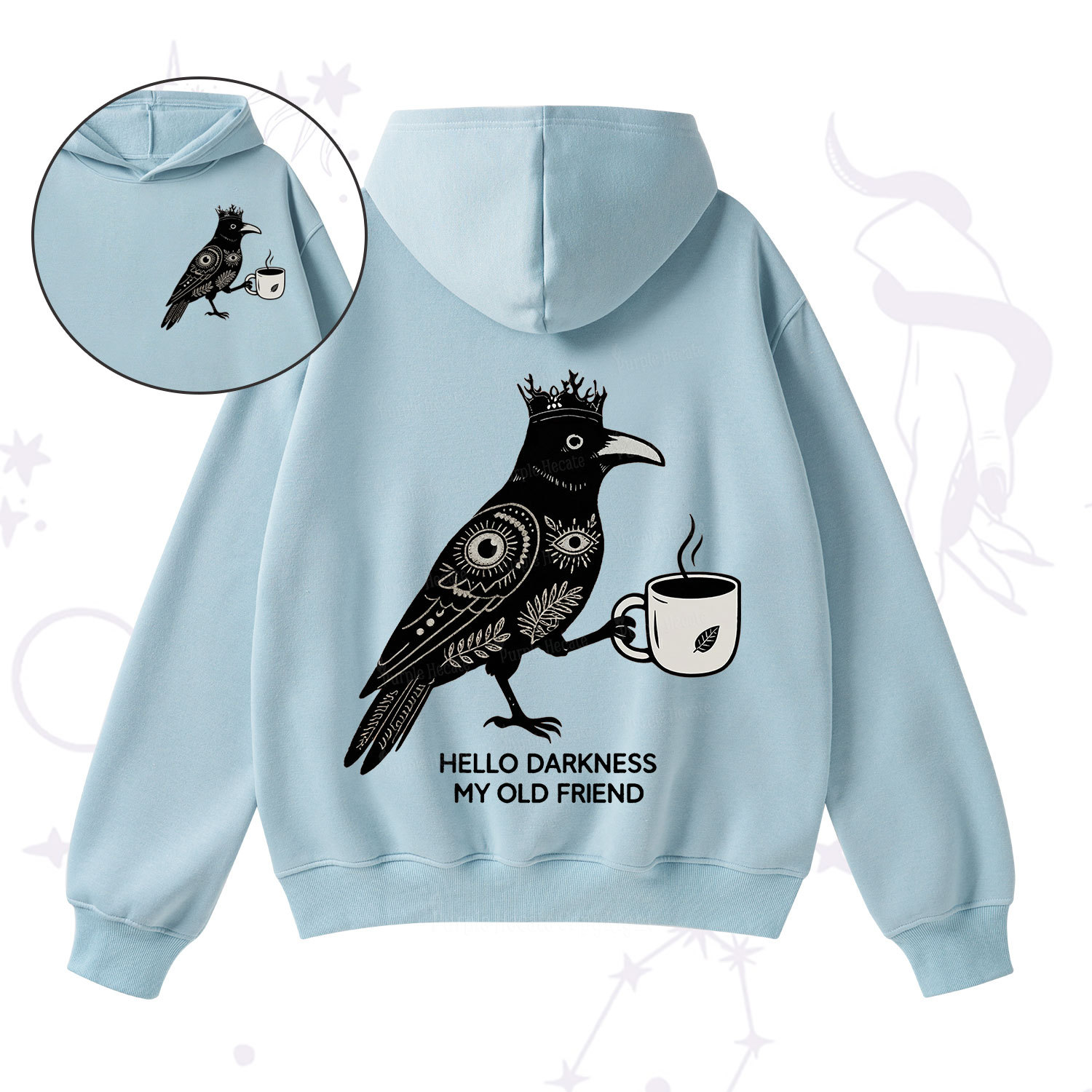 Purplehecate Hello Darkness My Old Friend Fleece Hoodie Suit