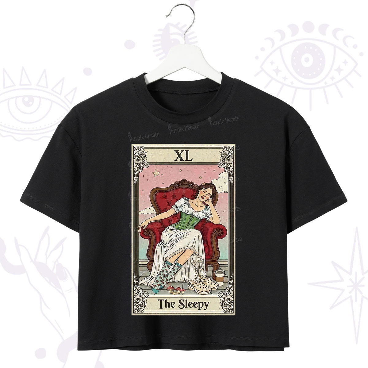 Purplehecate The Sleepy Tarot Crop T-Shirt